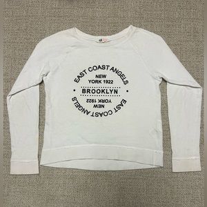 White long sleeve shirt with la angels